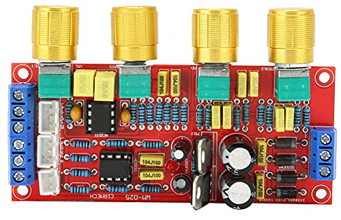 Audio Preamplifier Module with NE5532 Integrated Circuit - AC 12V Tone and Volume Control Board - HIFI Audio Equalizer for Treble Alto and Bass Signal Adjustment