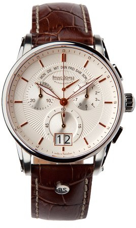 Bruno Söhnle Herrenuhr Chronograph Quarz mit Lederarmband – 17-13117-245, beige