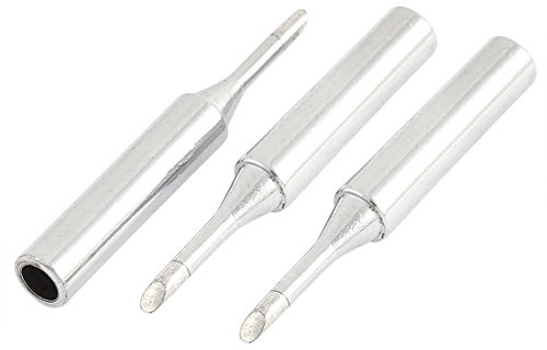 sourcing map 3Pcs 900M-T-2C 60W 2mm Width Bevel Soldering Solder Iron Tip 43 x 6mm