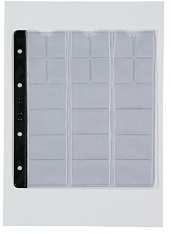 Pardo Münzbeutel - Pack von 10 Hüllen, 24 Unterkünften in Schwarz / Transparent, Kunststoff, Durchsichtige 24 Unterkünfte, Rücken verstärkt, Speziell für Euro Münzen, Große Qualität