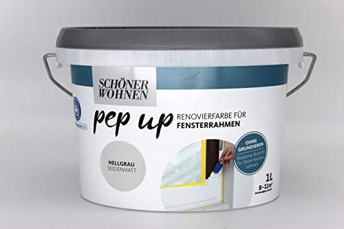 Brillux Pep up Renovierfarbe für Fensterrahmen Hellgrau seidenmatt 1l