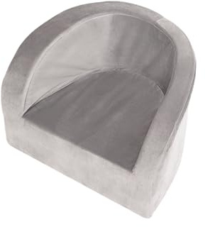 MISIOO Velvet Kindersessel - Sessel aus Schaumstoff - Samt Kindersofa - Kinderzimmer Möbel - Kindermöbel - Elegant Mini-Sessel - Licht Kinderstuhl - Grau