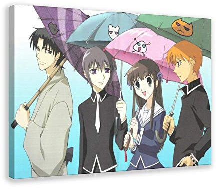 HUANGCHOU Anime Poster Fruits Basket 10 Canvas Poster Wall Art Decor Print Picture Paintings for Living Room Bedroom Decoration 24×36inch(60×90cm) Frame-style1