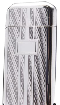 Encendedor portátil vintage resistente al viento, recargable a gas butano, llama suave ajustable, el mejor regalo para hombres (plateado)