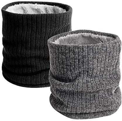 'SIYINGSAERY 2 PZS Polaina de cuello de invierno polaina de cuello de lana a prueba de viento cuello cálido babero bufanda de punto polaina de cuello cálido de invierno corriendo ciclismo esquí