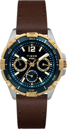 Timex Classic Premium Herrenuhr 44,5mm mit Lederband TW2V79100