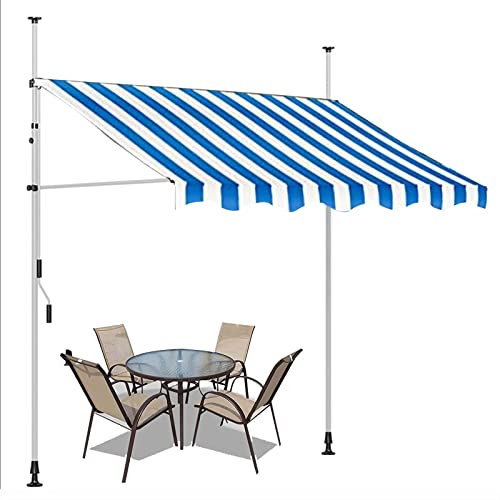Tenda da Sole a Scomparsa Manuale, Tenda da Sole a Scomparsa per Finestra Pieghevole, Tenda da Sole per Balcone con Manovella, Tenda da Sole per Esterni a Vite, Copertura per Pergola Regolabile ( Colo