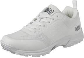 Gunn & Moore GM | Rubber Cricket Shoes | Kryos All Rounder | Breathable Lightweight Seamless Engineered Knitted Mesh Upper | 2-Tone TPU Outsole | Size UK 11 EU 46 Approx Foot Length 288 mm White