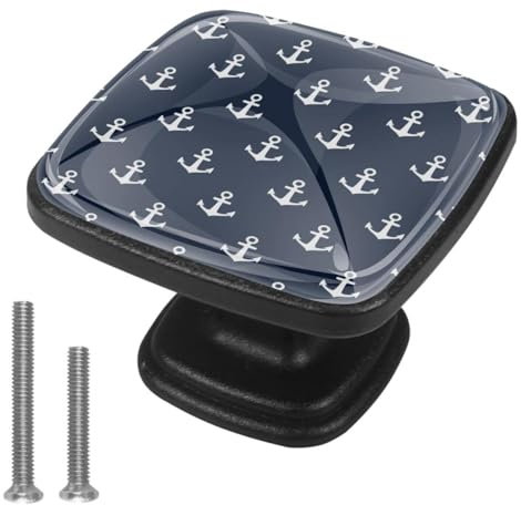 suojapuku Pomello quadrato per mobile, confezione da 4,Modello di ancoraggio,Ferramenta per armadietti da cucina per maniglie per cassettiere e cassettiere