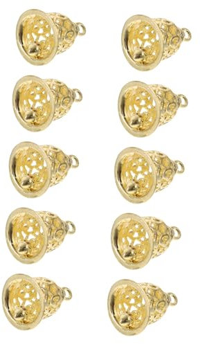 NUOBESTY 30 STK Schiffsglocke Aus Messing Liberty Jingle Bells Aus Metall Miniaturglocken Handwerk Glocken Masse Hängende Weihnachtsglocke Glocken Für Das Handwerk Anhänger Hindu Tempel