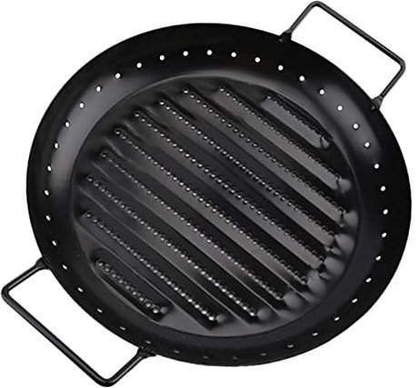 OFFSCH 1Stk Grillplatte im Freien runde Backform korean bbq pan draussen Bratpfanne Backformen Grillpfannen für zu Hause strapazierfähige Grillschale Antihaft Backgeschirr Backwerkzeug