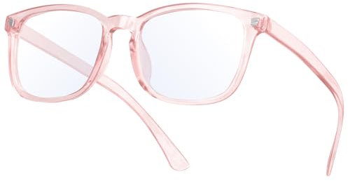 Gaoye - Juego de 3 gafas de bloqueo de luz azul, cuadradas de moda, antirayos UV, gafas para juegos de computadora para mujeres y hombres, (Negro mate+leopardo+rosa), Medium
