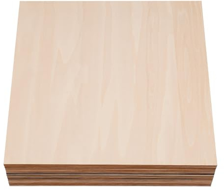 Plywood Sheets 30PC Basswood Sheets 40 * 40cm Unfinished Balsa Wood Sheets Unfinished Thin Wood Board for DIY, Crafts, Hobby, Model Making, Laser Cutting