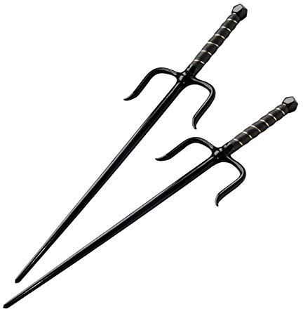 DEPICE Sai-Gabeln schwarz Metall 54,5 cm