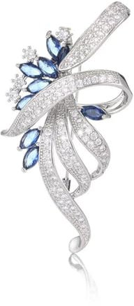 MIRKUZI Brosche & Anstecknadeln für Damen, Kristallbrosche Anstecknadel, Strass-Bouquet-Brosche, elegant, passend für Damenmantel, Kleid, Brosche, Anstecker