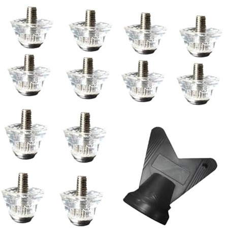 perfk 12pcs Football Boot Studs mit Schraubenschlüssel Rasen tragbarer Anti -Slip -Universal Rugby Studs Fußballstiefel für Wettbewerbssportarten