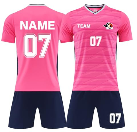 LAIFU Personalisierbare Fußballtrikots für Personalisierte Trikots mit Namen, Atmungsaktive Erwachsener Fußballtrikot