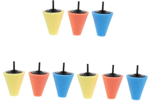 Amosfun 3 Set Tamponi Lucidatura Cono Per Cerchioni Auto Compatibili Con Trapano Elettrico Resistente E Riutilizzabile Per Lucidatura Cera E Sigillatura Vernice 3 Pezzi * 3