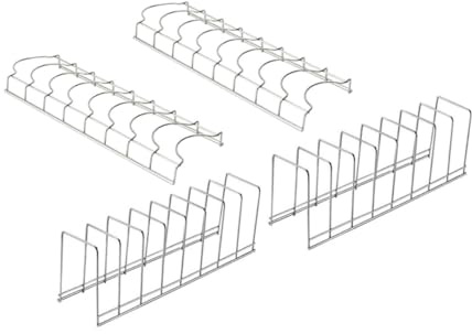 ELAYARD 4 Piezas Escurridor de Platos de Acero Inoxidable Diseño Compacto y Espacio Ahorro Soporte para Platos y Cuencos Rejilla Drenante para Cocina Organizada Resistente y Seguro