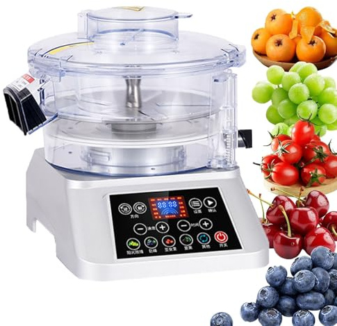 SHUMIAO Sbucciatore Elettrico per UVA, Macchina Automatica per Sbucciare L'uva con Impostazioni Regolabili E Display LCD, Grande capacità 500 G, per UVA, Pomodori, Mirtilli Silver