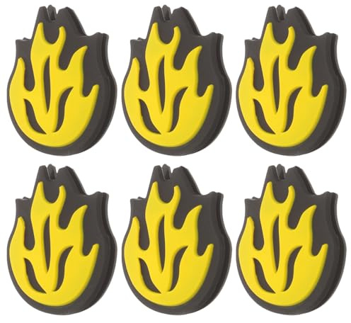 PAMINGONO Smorzatore per Racchetta da Tennis in Silicone Giallo Set da 6 Pezzi Antivibrazioni per Comfort al Braccio Accessorio Esterno per Ridurre Urti Durante Gioco