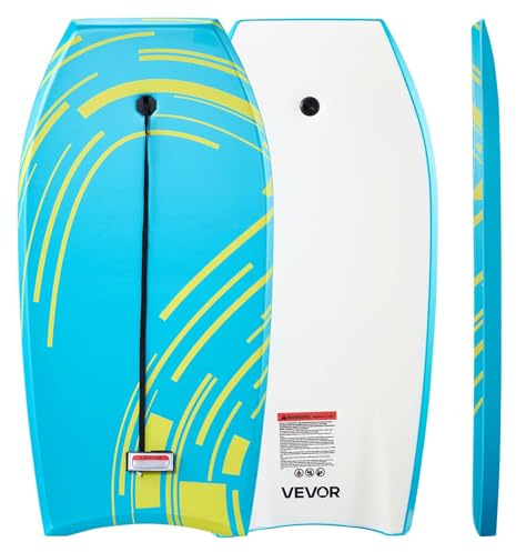 VEVOR Tavola Bodyboard 105,5 x 52 cm Tavola da Onda in IXPE HDPE in Schiuma EPS Tavolina da Surf con Laccio da Polso, Protezione UV per Principianti Carico max 82 kg, Tavolina Nuoto da Mare