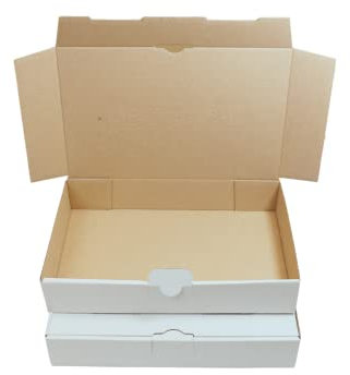 MyPack 300x Maxibriefkartons Versandkartons Faltschachtel Faltkarton Maxibrief Karton 180 x 130 x 45, Weiß, MB-2