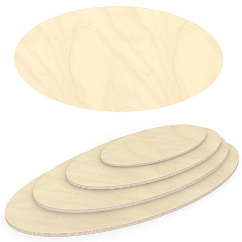 AUPROTEC Multiplexplatte 27mm Ellipse 500 mm x 400 mm Holzplatten von 40cm-200cm auswählbar elliptische Sperrholz-Platten Birke Massiv Multiplex Holz Industriequalität z.B. als Tisch-Platte
