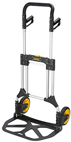 STANLEY FATMAX klappbare Sackkarre, Tragkraft 200Kg, FXWT-707, Abmessungen Aluminiumplatte 59 x 40cm, inklusive elastischem Spanngurt, platzsparend verstaubar, Anti-Rutsch Platte