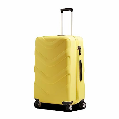 STRATIC Arrow 2 Hartschalen-Koffer Trolley Reisekoffer Rollkoffer 4 Rollen TSA-Zahlenschloss, Größe L, Gelb
