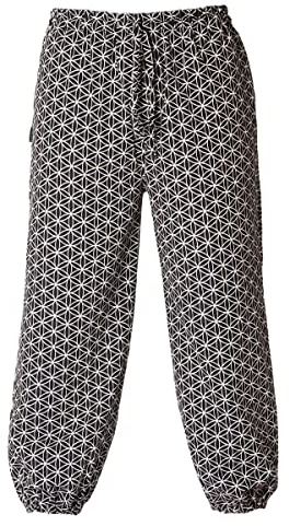 PANASIAM Pantalones Muck Pants 'geometrix', patrones japoneses tradicionales, producidos de forma justa en pequeñas empresas, M