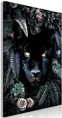 murando - Wandbilder Jaguar 40x60 cm Vlies Leinwandbild 1 tlg Kunstdruck modern Wanbilder XXL Wanddekoration Design Wand Bild Abstrakt Tiere Farn Blumen Porträt g-C-10014-b-a