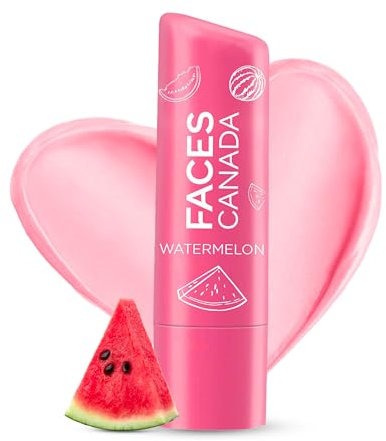 FACESCANADA Color Lip Balm - Watermelon 02, 4.5g | Pink Tint | 12HR Moisture | SPF 15 | Shea Butter, Vitamin C & E Enriched | Hydrating & Nourishing For Dry Chapped Lips | Softens Lips pack of 1