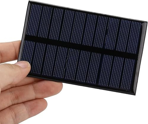 Uadme Mikro Solarpanel 5V, 110 * 69mm Polykristalline Solarmodule, 1,5W Mini Solar Panel für viele Arten von Elektrokleingeräten, Notleuchten, Werbeleuchten, Ampeln, Haushaltsleuchten, Ventilatoren
