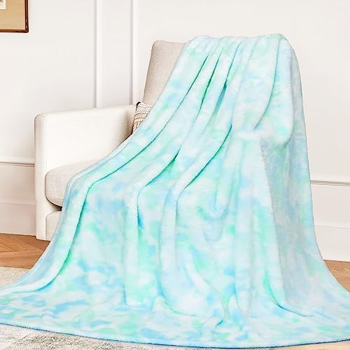 Fleecedecke, grüne Überwurfdecke, 300 g/m², Überwurfdecke für Couch, Sofa, Bett, weiche, leichte Plüsch, gemütliche Mikrofaser-Decken und Überwürfe für Erwachsene, Jungen, Mädchen (127x178 cm)