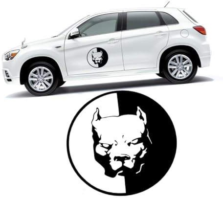 Kisangel Selbstklebender Reflektierender Pitbull Autoaufkleber Bulldogge Aufkleber Aus Vinyl Mit Klebefläche Universell Für Auto LKW Motorrad Fenster Wand