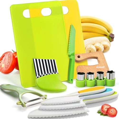 13pcs Kindermesser teiliges Kinder-Küchenmesser-Set zum Schneiden und Kochen von Obst oder Gemüse für kindermesser ab 2 3 jahre