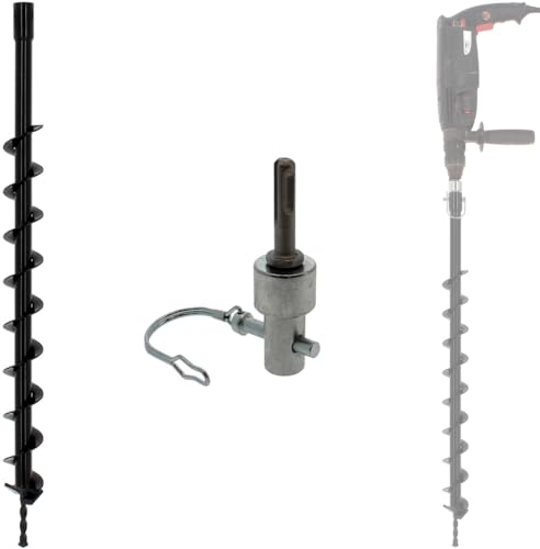 Punta di trivella Ø 60 mm con Adattatore per Trapano e perforatore SDS-Plus