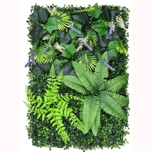 AFGZQ Künstliche Buchsbaum-Paneele Topiary Heckenpflanze Sichtschutz Zaun Screen Außenpflanzen Wanddekoration Blume Gras Pflanze (Color : No. 1)