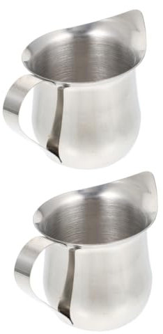 jojofuny 2pièces Tasse à Sauce Acier Inoxydable Pichet à Lait Multi-usage Pour Café Sirop Et Sauces
