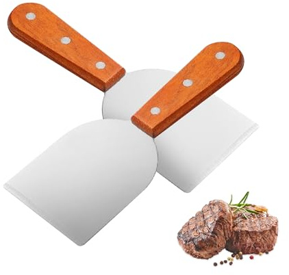 XIYEAM 2 spatole per gelato, in acciaio inox, con lama piatta e dritta, per cucina, cucina, uso commerciale