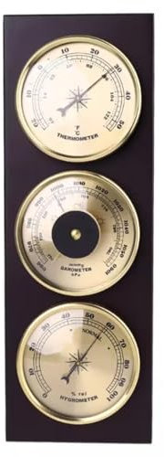 Baromètre, baromètre extérieur, thermomètre, hygromètre, station météo analogique 3 en 1 pour intérieur et extérieur, baromètres pour mur de maison, bateau de pêche, décoration murale de bureau