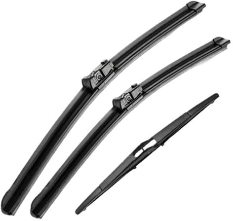 NIKISO Scheibenwischer Vorne Für F&ord Für Fiesta 7 2008-2016 Windschutzscheibe Vorne Hinten Auto Wischerblätter 26 + 15 + 12 Vorne Hinten Wischerblätter Set(Left Hand Drive)