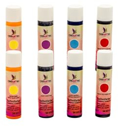 Creartec - Vernice per sapone naturale, trasparente, per la produzione di sapone/sapone, colore: rosa, genziana, tuliprot, 2 x 40 ml, made in Germany