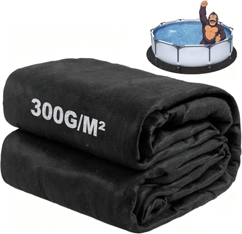 Belmeri Poolunterlage Rund 366 cm – Vorgeschnittene Bodenplane für Aufstellpools & Whirlpools, Nahtlos, Robust, Einfach zu Verlegen, Ideal für Outdoor, verlängert die Lebensdauer der Auskleidung
