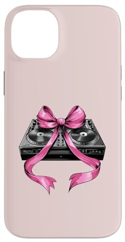 Coquette Bow Dj Disc Jockey - Tocadiscos para niña y mamá, color rosa Carcasa para iPhone 14 Plus