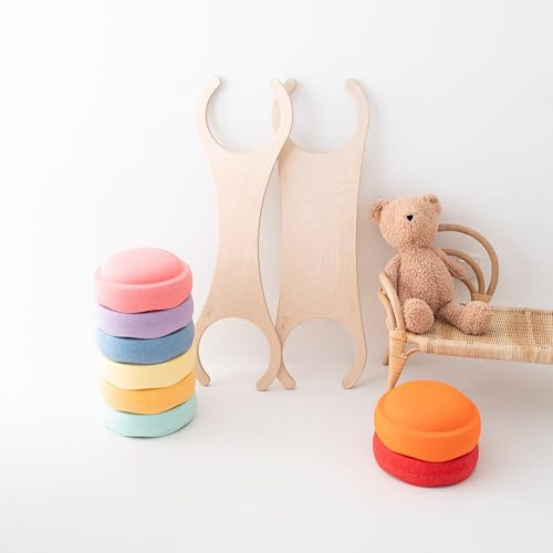 Stapelwelt personalisierbare Abenteuerbrücke für Stapelstein®, Stapelsteine® Zubehör, Brett, Balancierbrett, Geschicklichkeit Training für Kinder für Sport und Freizeit