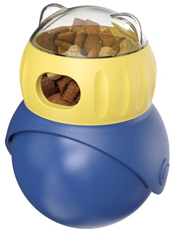 Behandlung des Spenderballs – Haustiere Treat von Hunden Spielzeug | Cat Feeder langsam | Spielzeug zur Lebensmittelverteilung, verstellbar, wiederaufladbar | Spielball für Hunde | Man