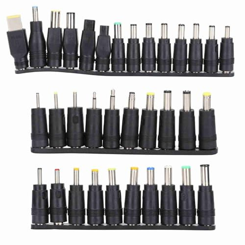 ZASCHMOY Universal Laptop DC Power Plugs 34Pcs 5.5mmx2.1mm Adapter Set for Computer Accessories, Compatible with, Durable ABS Material