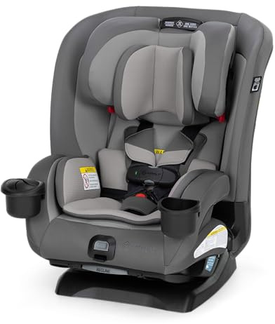 Safety 1st EverSlim 4-in-1 Convertible Car Seat, SecureTech Chest Clip, Ultra-Slim, 4-Mode Infant to Booster, Baby Car Seat, 5-100 lbs, Memory Foam, Office Space